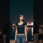 【AIグラビア】AI ART LOOKBOOK – night beach 【AI写真集】